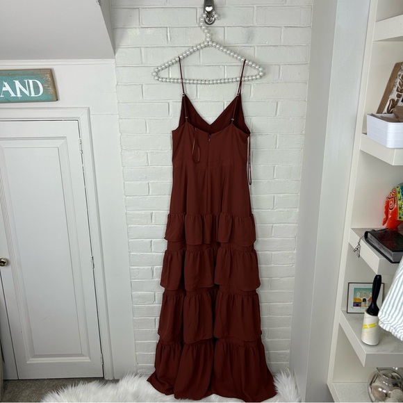 J.Crew Cha Cha Tiered Ruffle Maxi Dress Size 6 - Picture 7 of 10